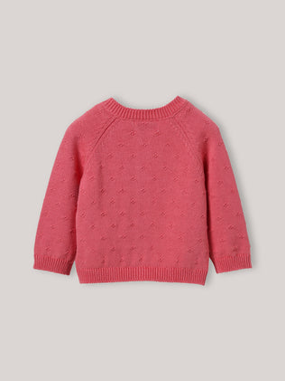 Cardigan maille ajourée bébé - Coton biologique