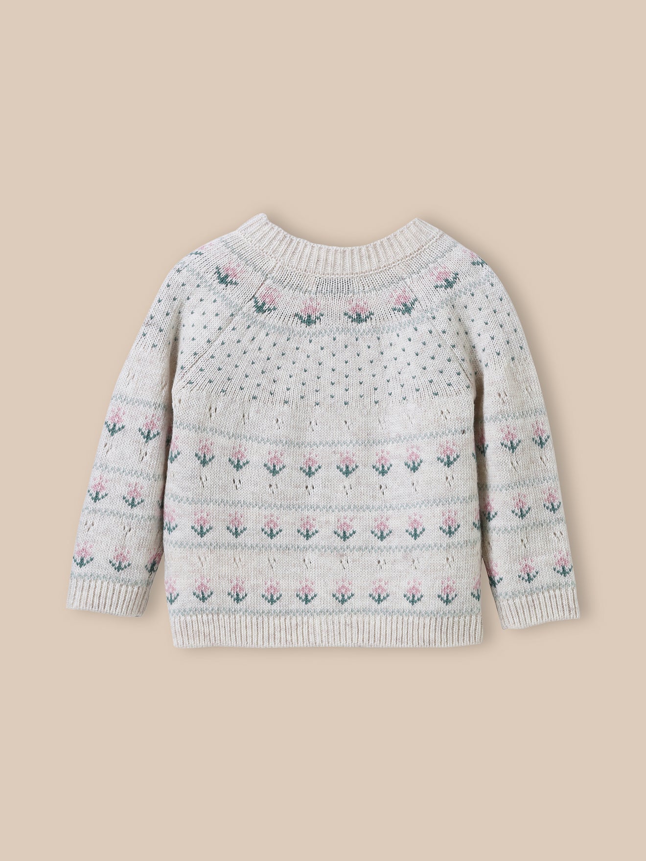 Baby-Strickjacke mit Jacquard-Muster