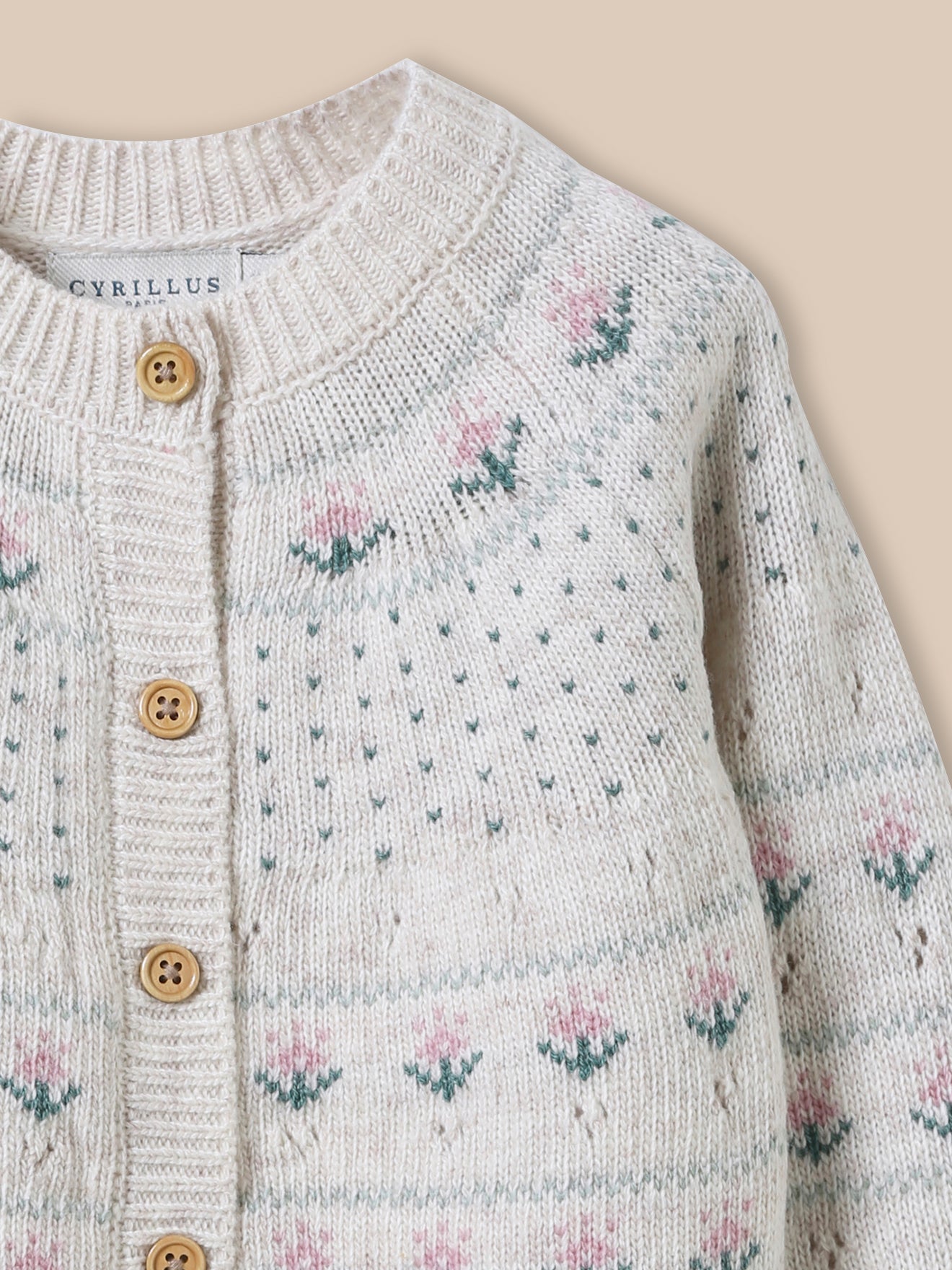 Baby-Strickjacke mit Jacquard-Muster