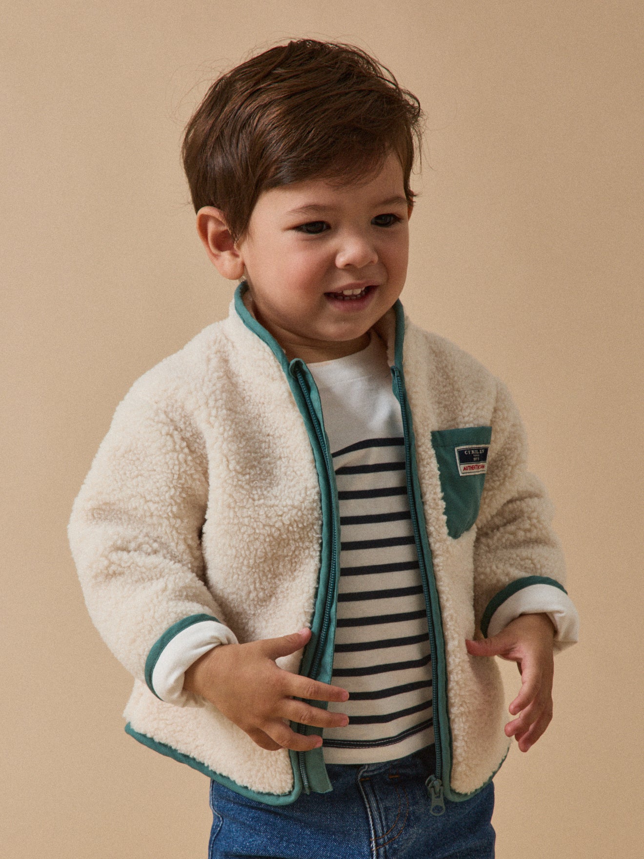 Baby-Cardigan aus Sherpa