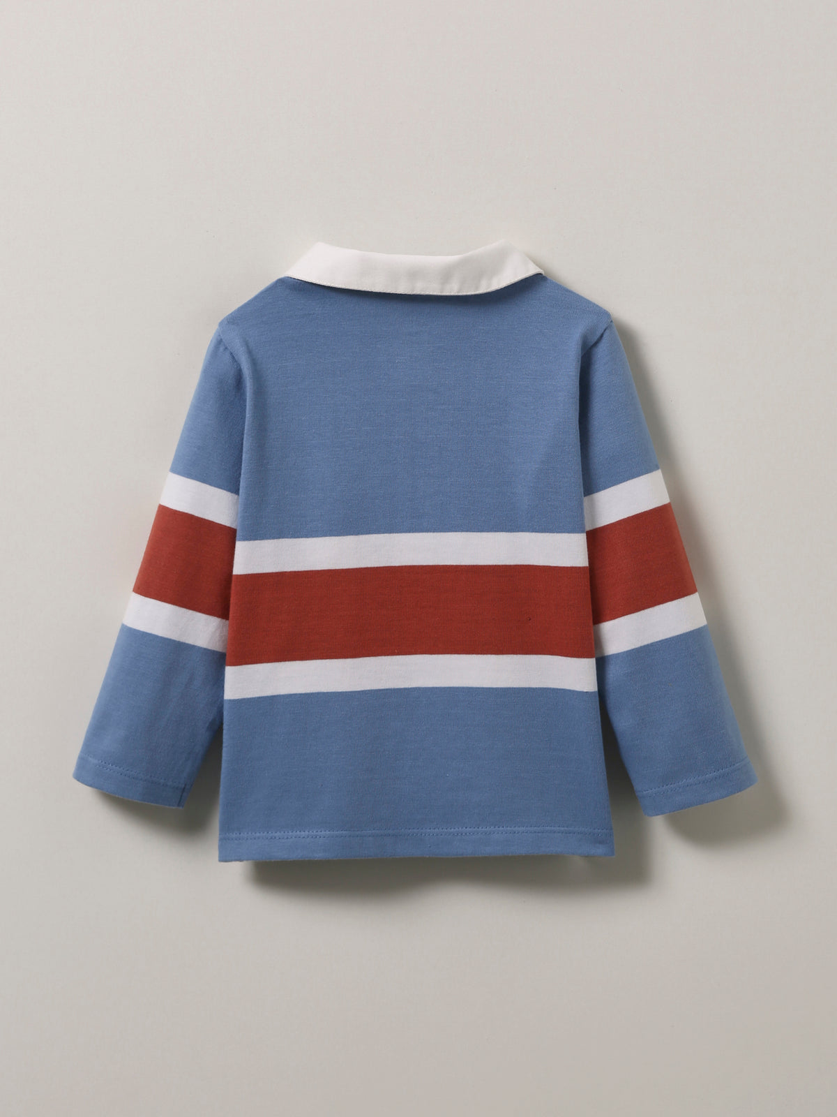 Baby Rugby-Shirt mit Polokragen - Bio-Baumwolle