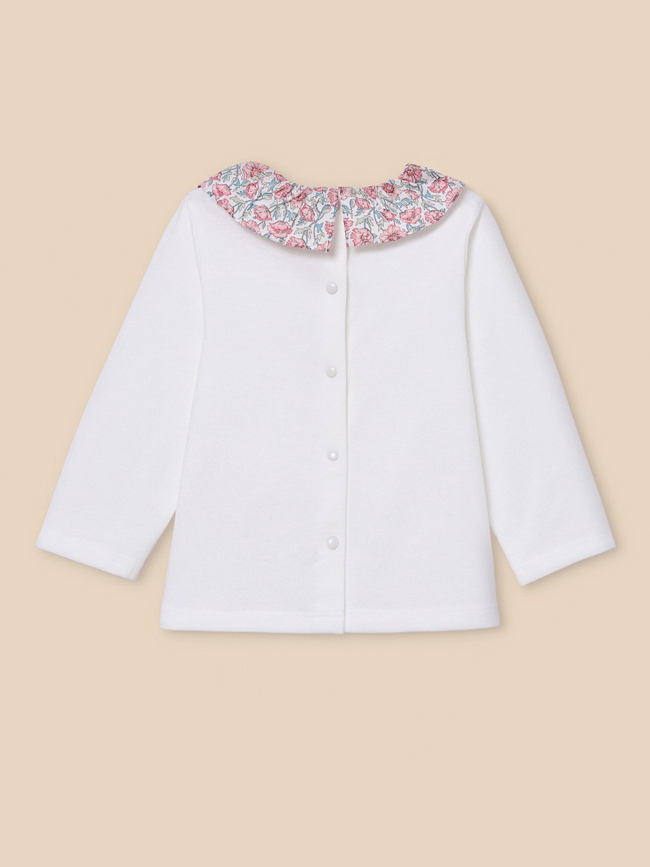 T-shirt col en tissu Liberty Bébé - Coton biologique