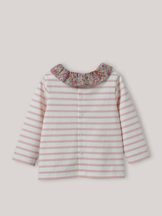 T-shirt col en tissu Liberty Bébé - Coton biologique