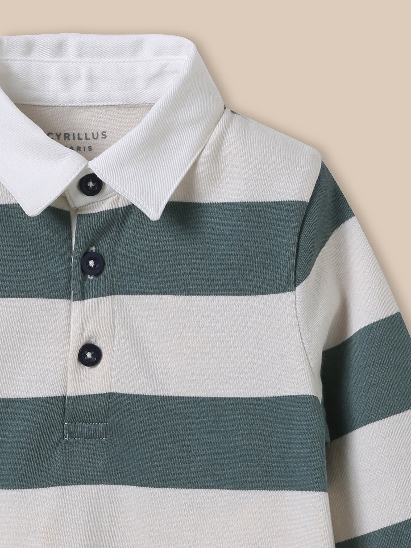 Rugby-Poloshirt, Baby - Bio-Baumwolle