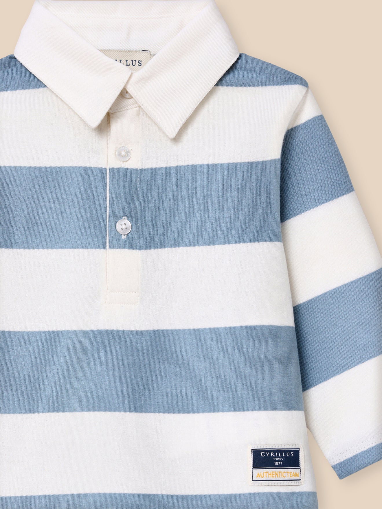 Rugby-Poloshirt, Baby - Bio-Baumwolle