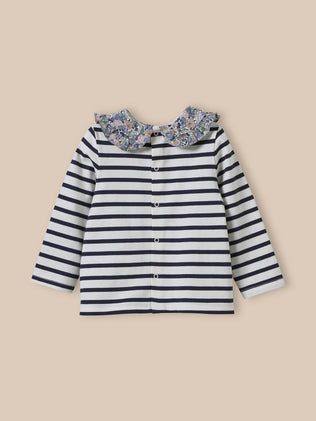 T-shirt col en tissu Liberty Bébé - Coton biologique