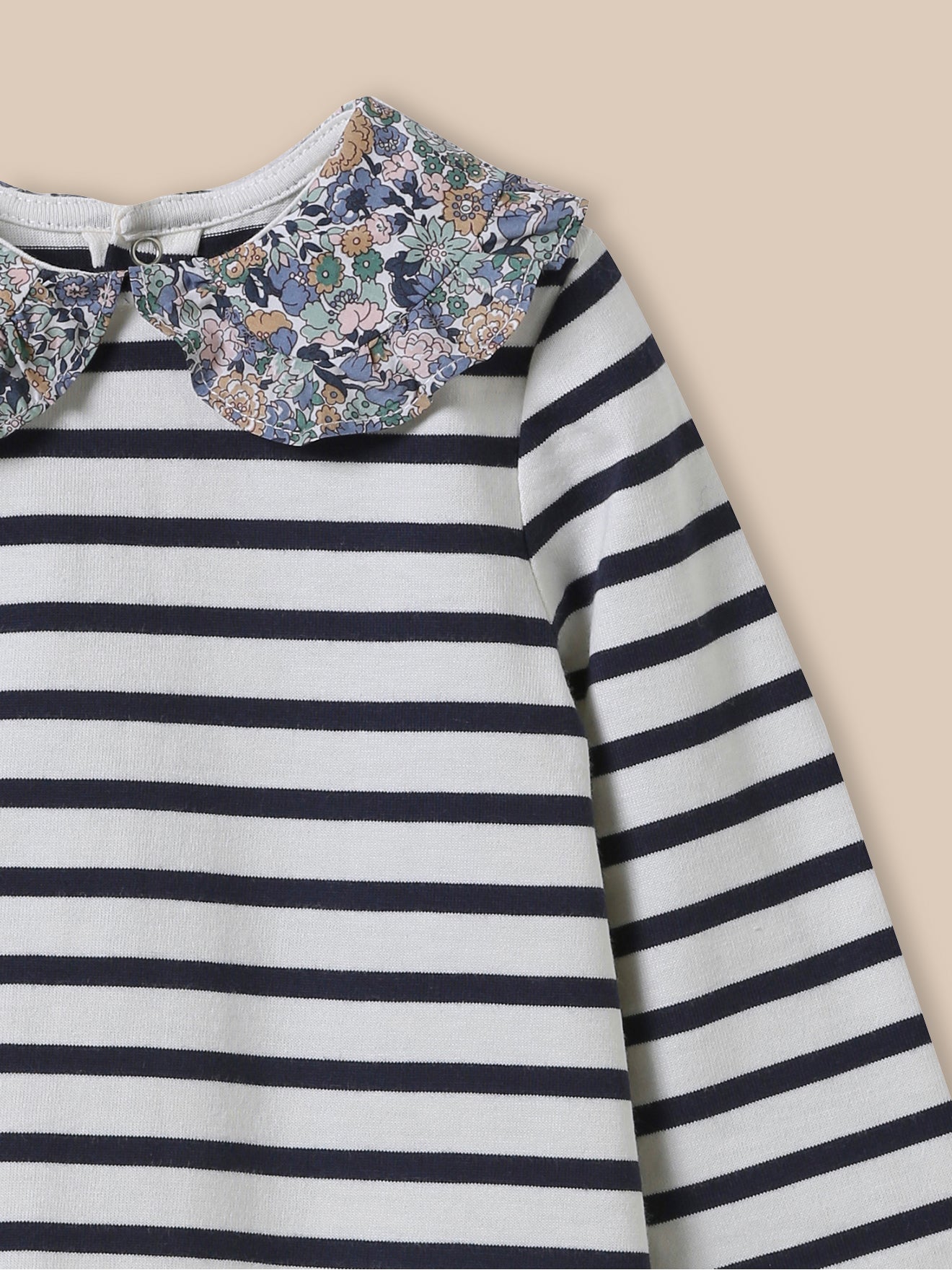 T-shirt col en tissu Liberty Bébé - Coton biologique