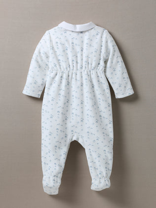 Baby-Schlafanzug aus bedrucktem Velours, Eskimo