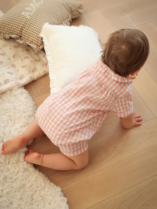 Baby-Strampler mit Vichy-Karos