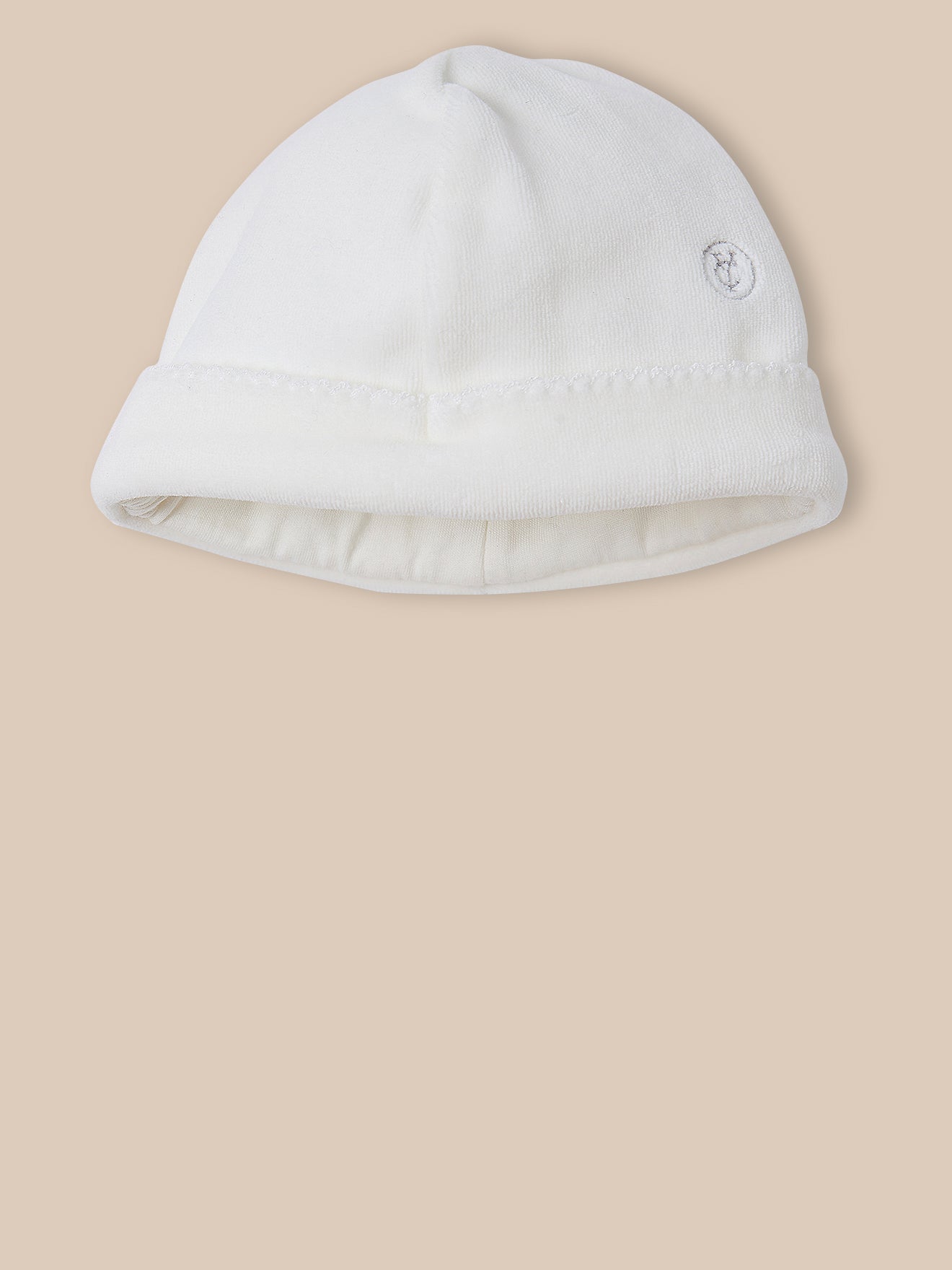 Set für das Neugeborene: Strampler, Mütze und Fäustlinge