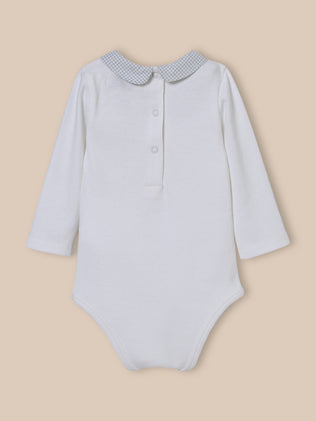Body Bébé col à carreaux - Coton biologique