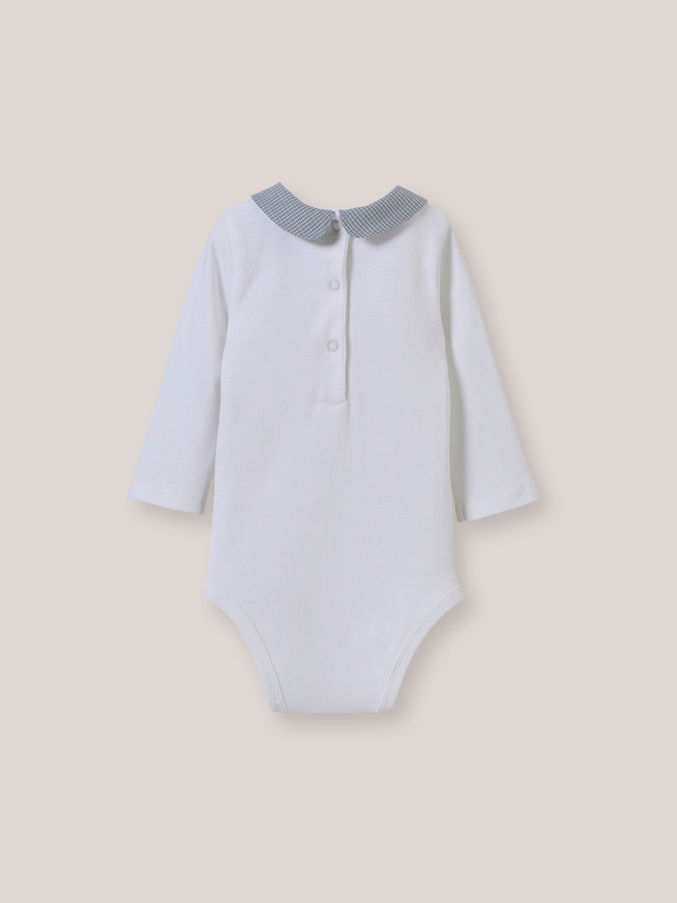 Body Bébé col à carreaux - Coton biologique