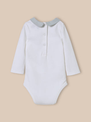 Body Bébé col à carreaux - Coton biologique