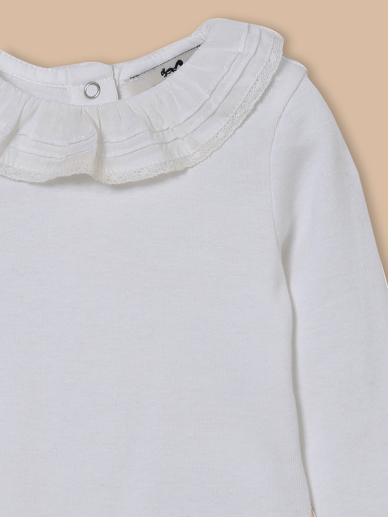 Body mit Volant-Kragen – Bio-Baumwolle