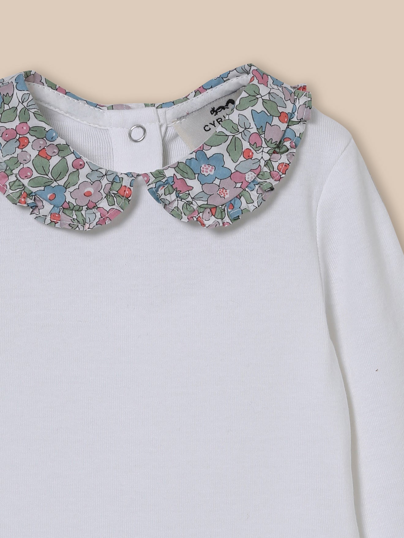 Body mit Kragen aus Liberty®-Stoff – Bio-Baumwolle