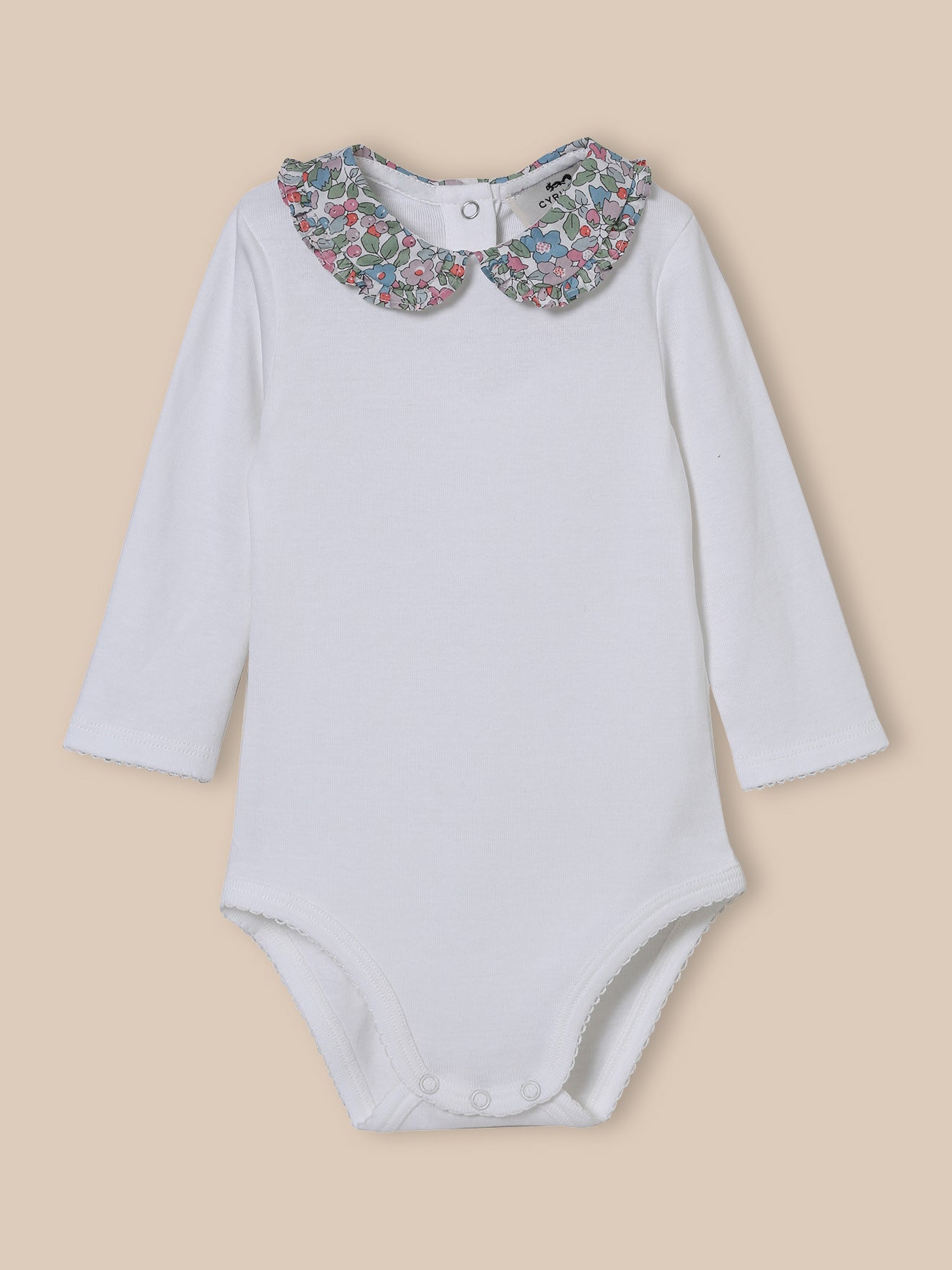 Body mit Kragen aus Liberty®-Stoff – Bio-Baumwolle