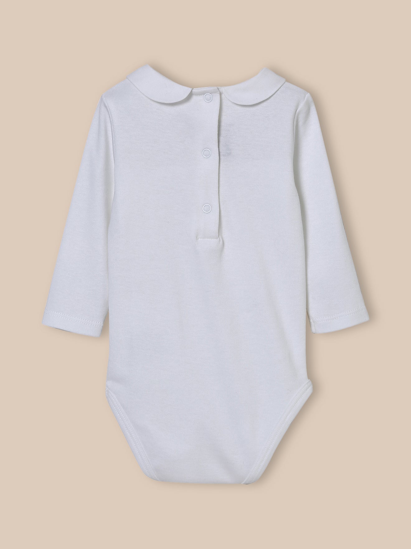 Babybody mit besticktem Kragen – Bio-Baumwolle