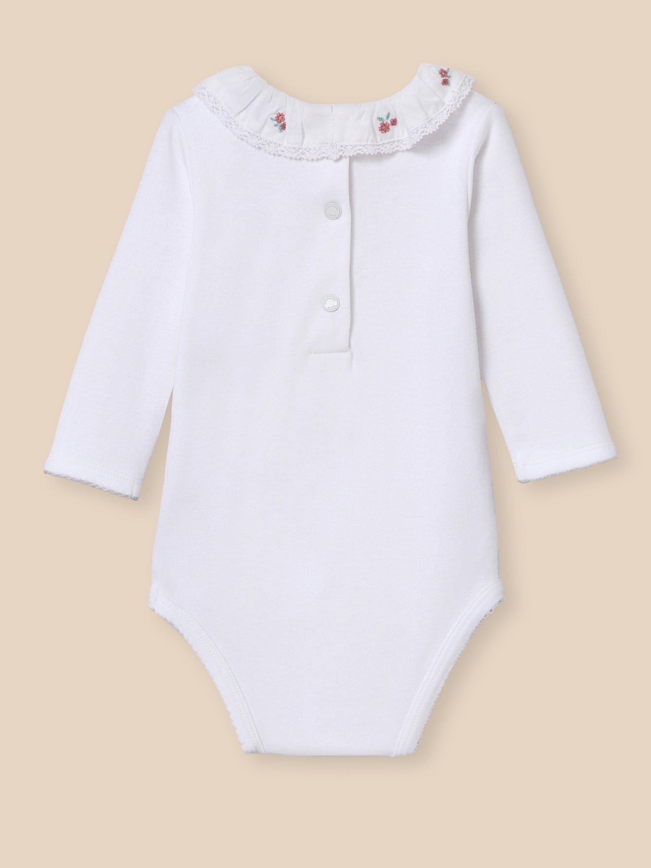 Body Bébé col en broderie anglaise - Coton biologique