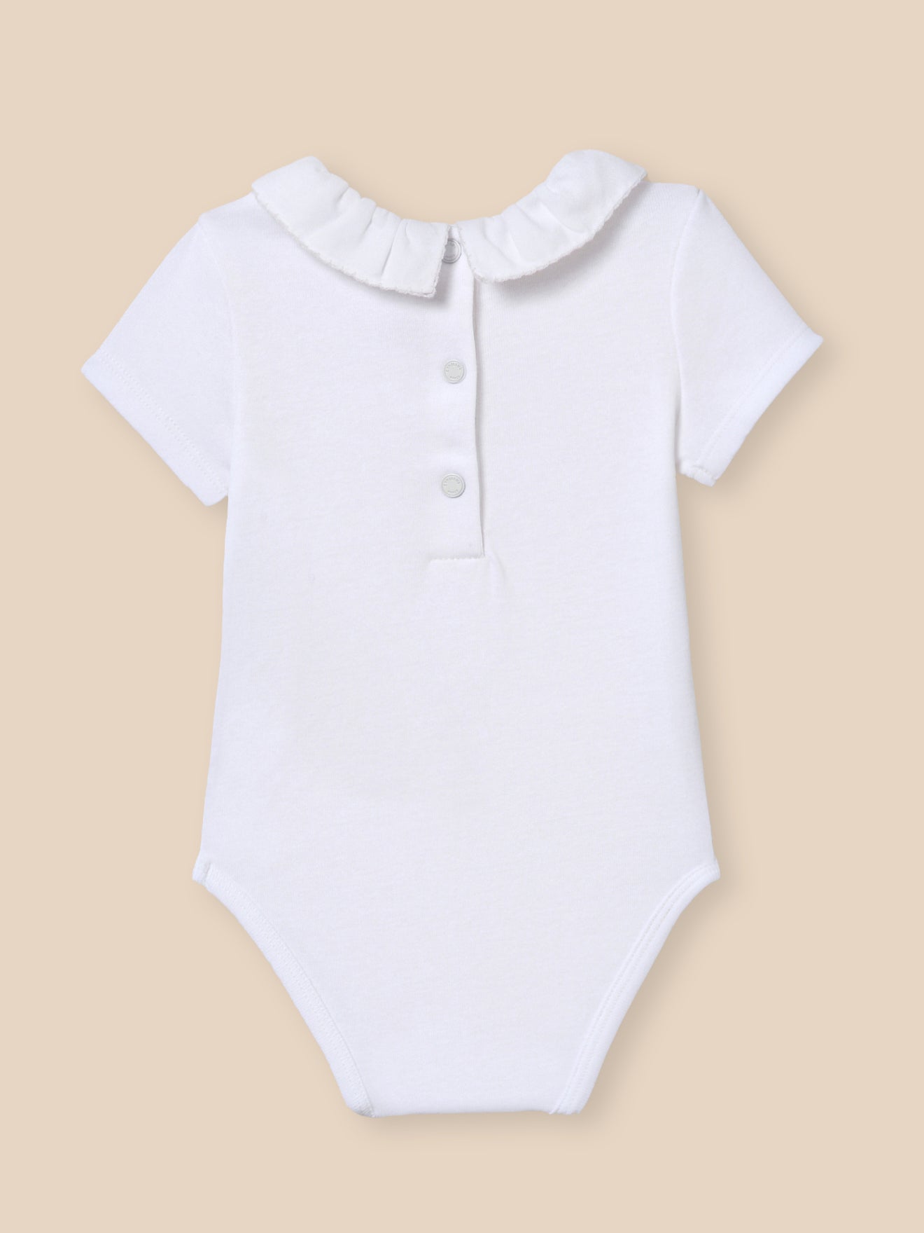 Body mit besticktem Kragen, Baby - Bio-Baumwolle