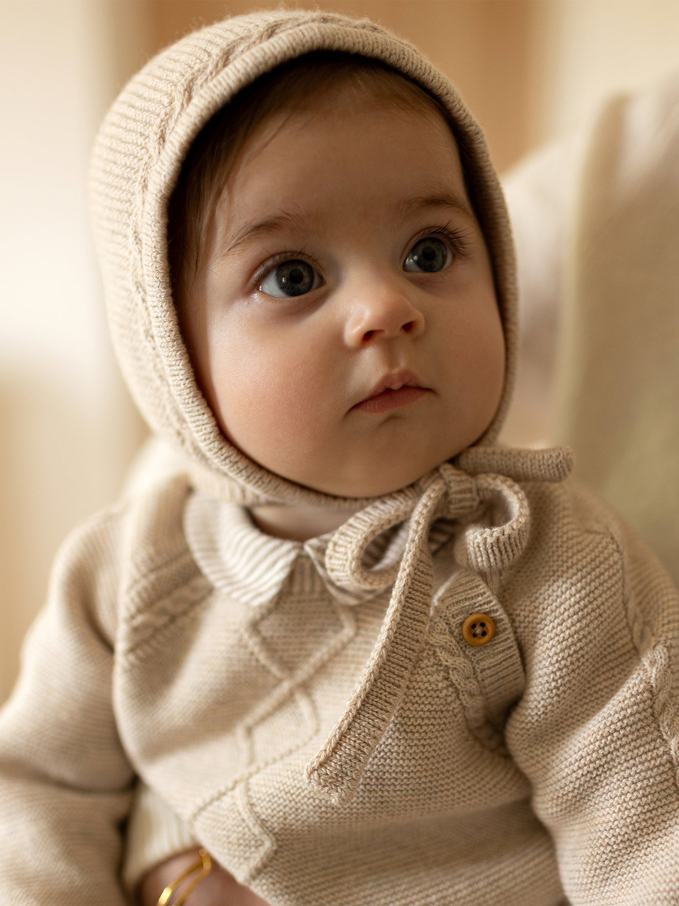 Baby-Mütze aus Wolle und Baumwolle