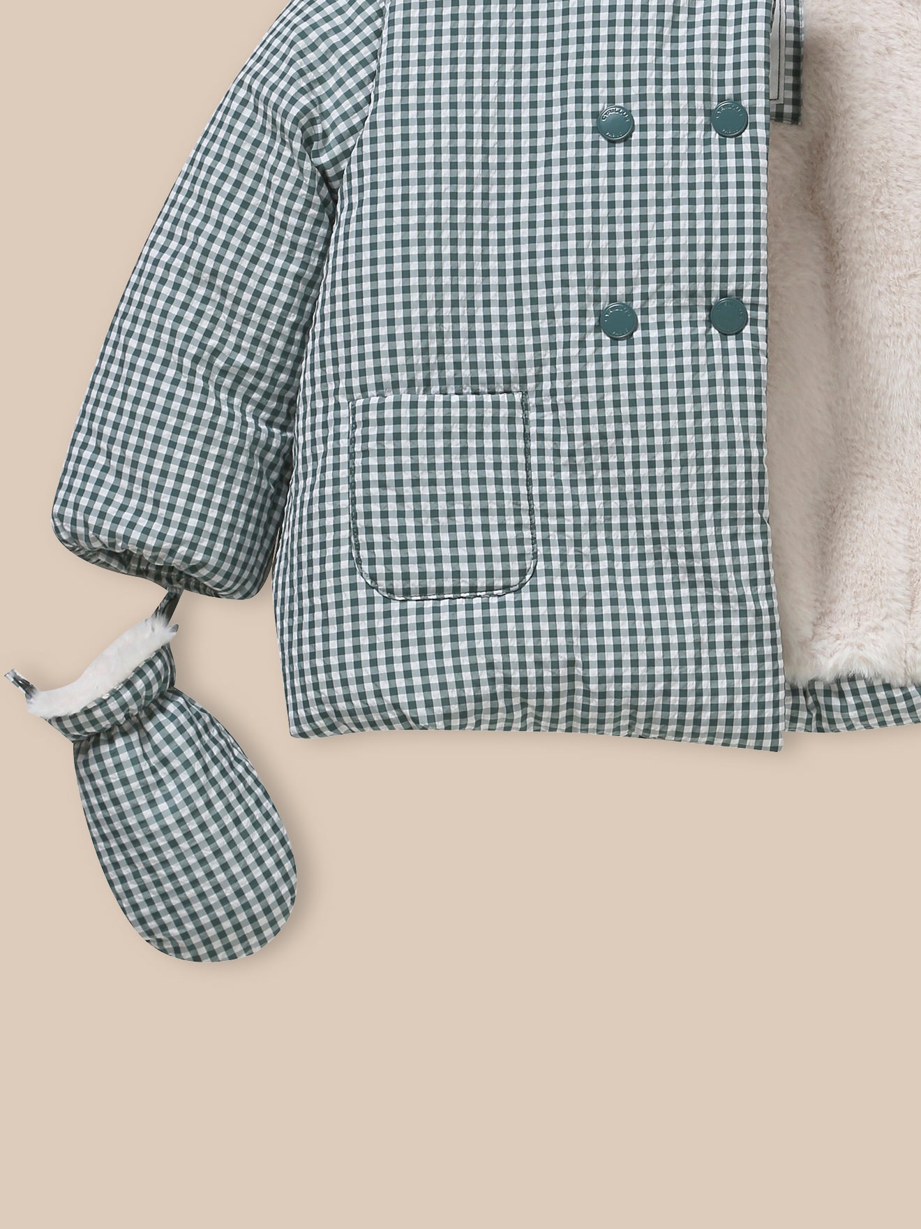 Baby-Steppjacke mit Sherpa-Futter