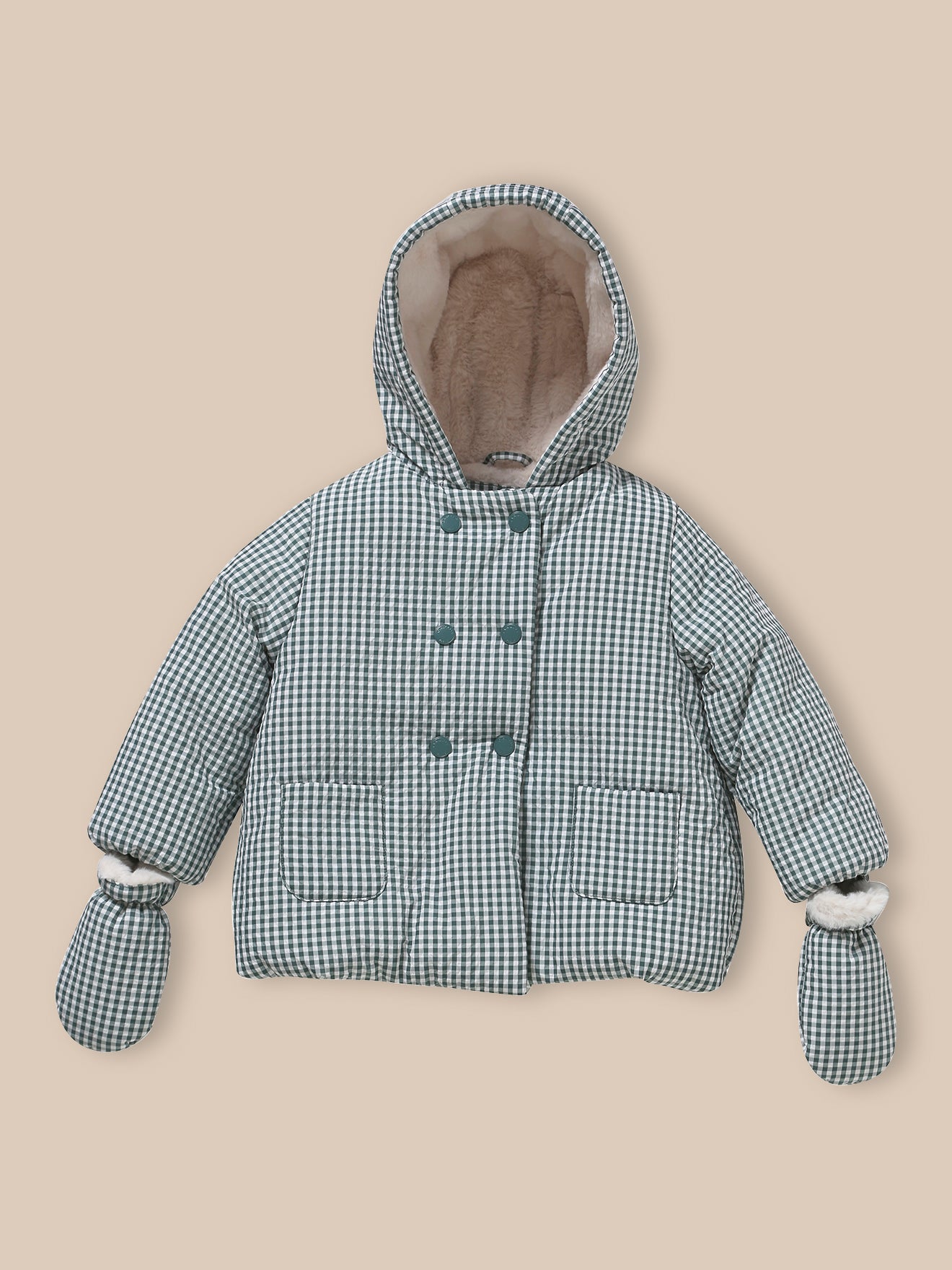 Baby-Steppjacke mit Sherpa-Futter