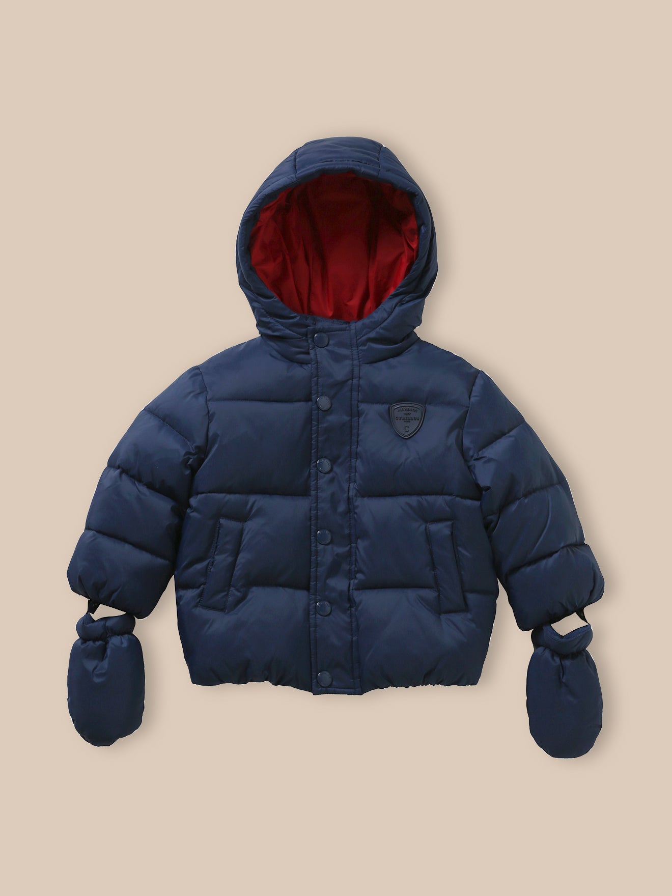 Baby-Steppjacke mit warmem Sherpa-Futter