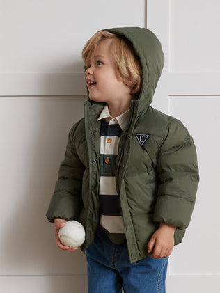 Baby-Steppjacke mit warmem Sherpa-Futter