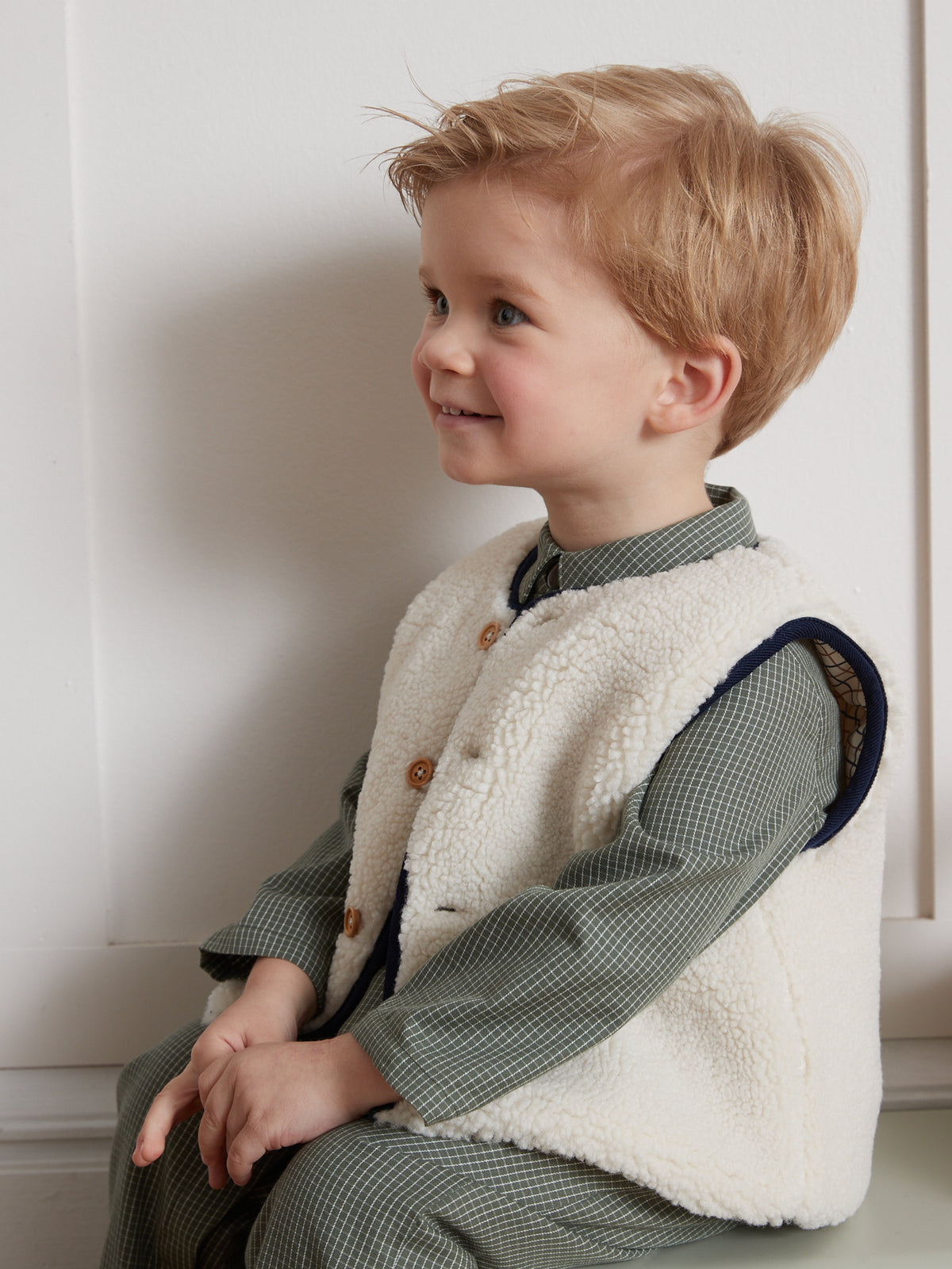 Veste sans manches en sherpa Bébé