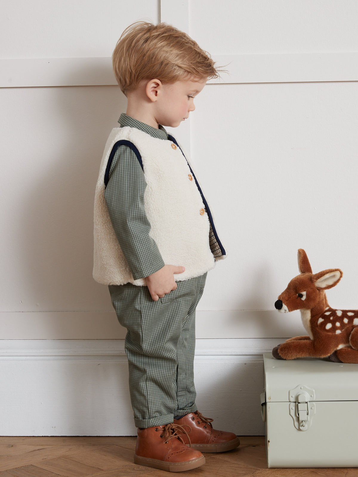 Veste sans manches en sherpa Bébé