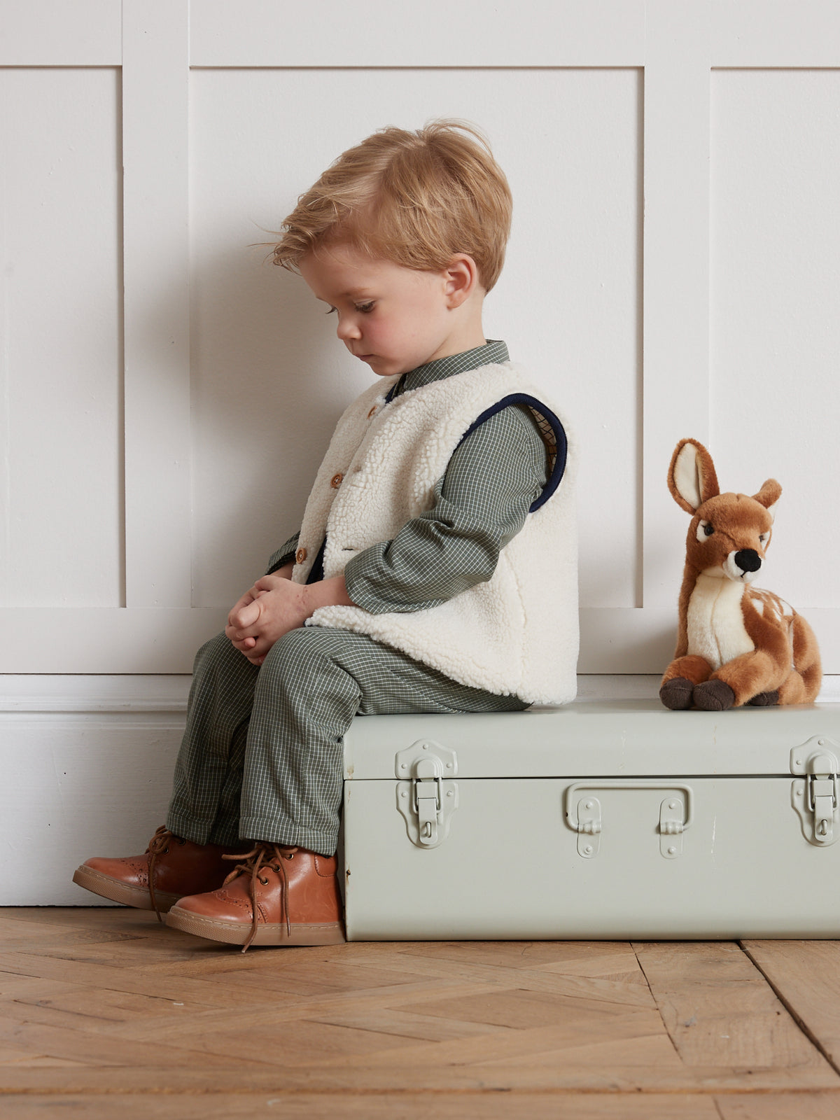 Veste sans manches en sherpa Bébé