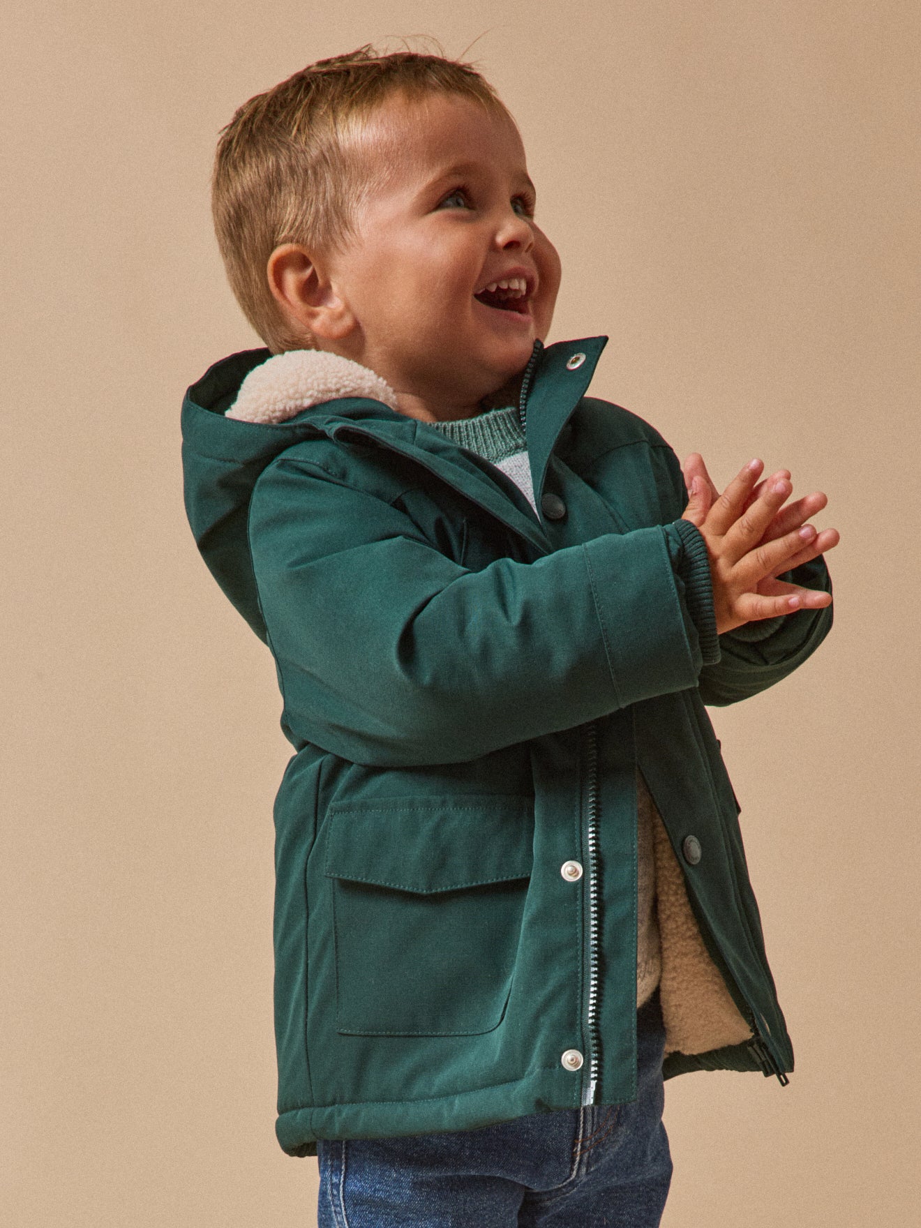 Parka doublée sherpa Bébé