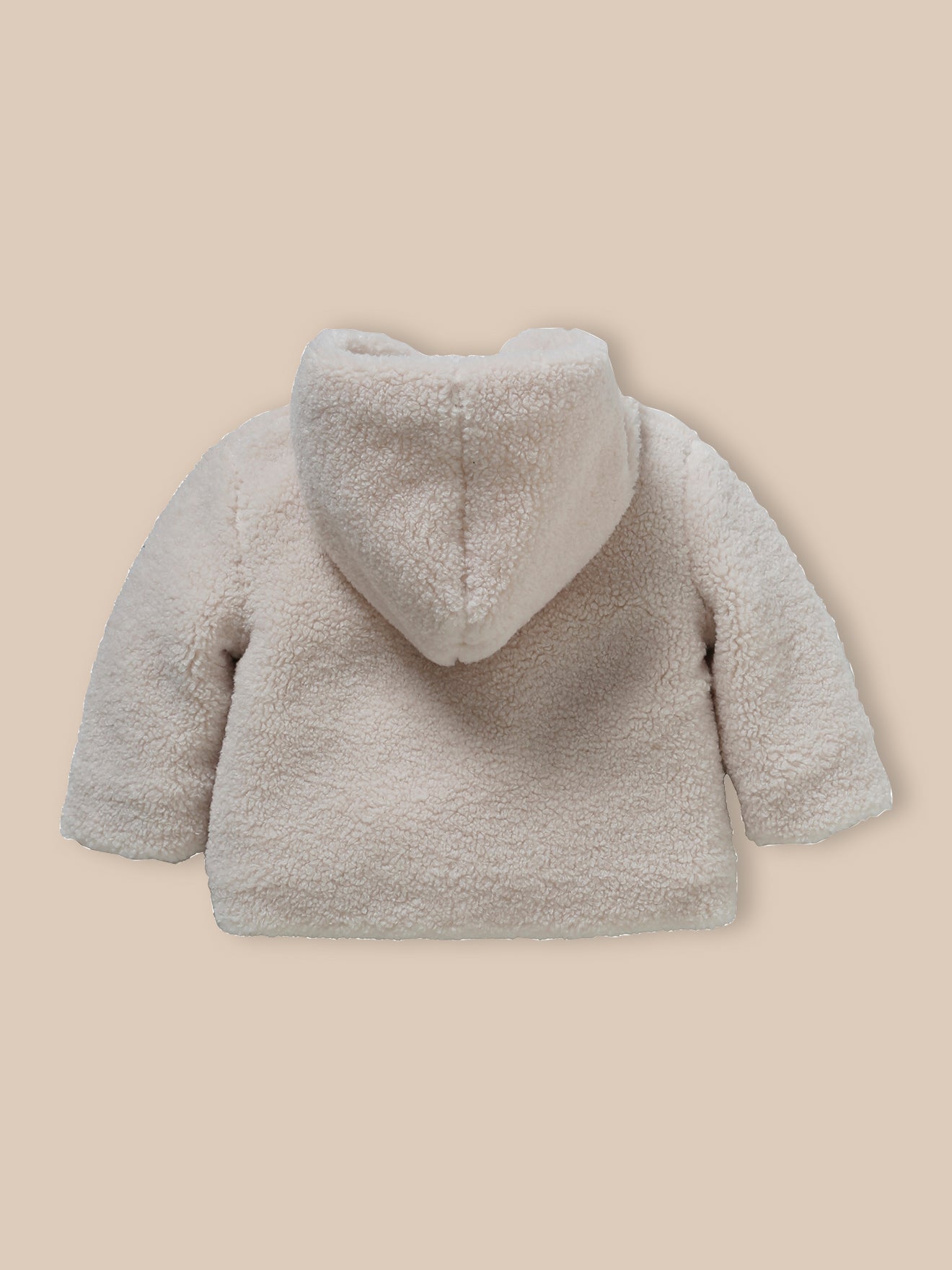 Baby-Jacke im Burnous-Stil aus Sherpa