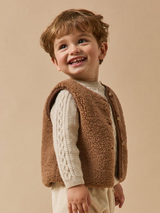Veste sans manches en sherpa Bébé