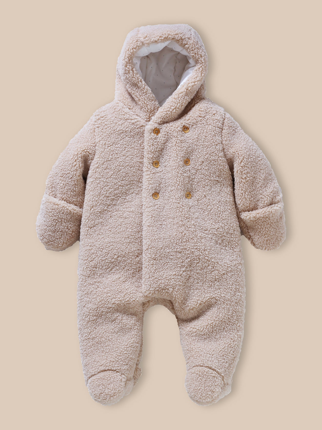 Baby-Overall aus Sherpa mit Teddyeffekt