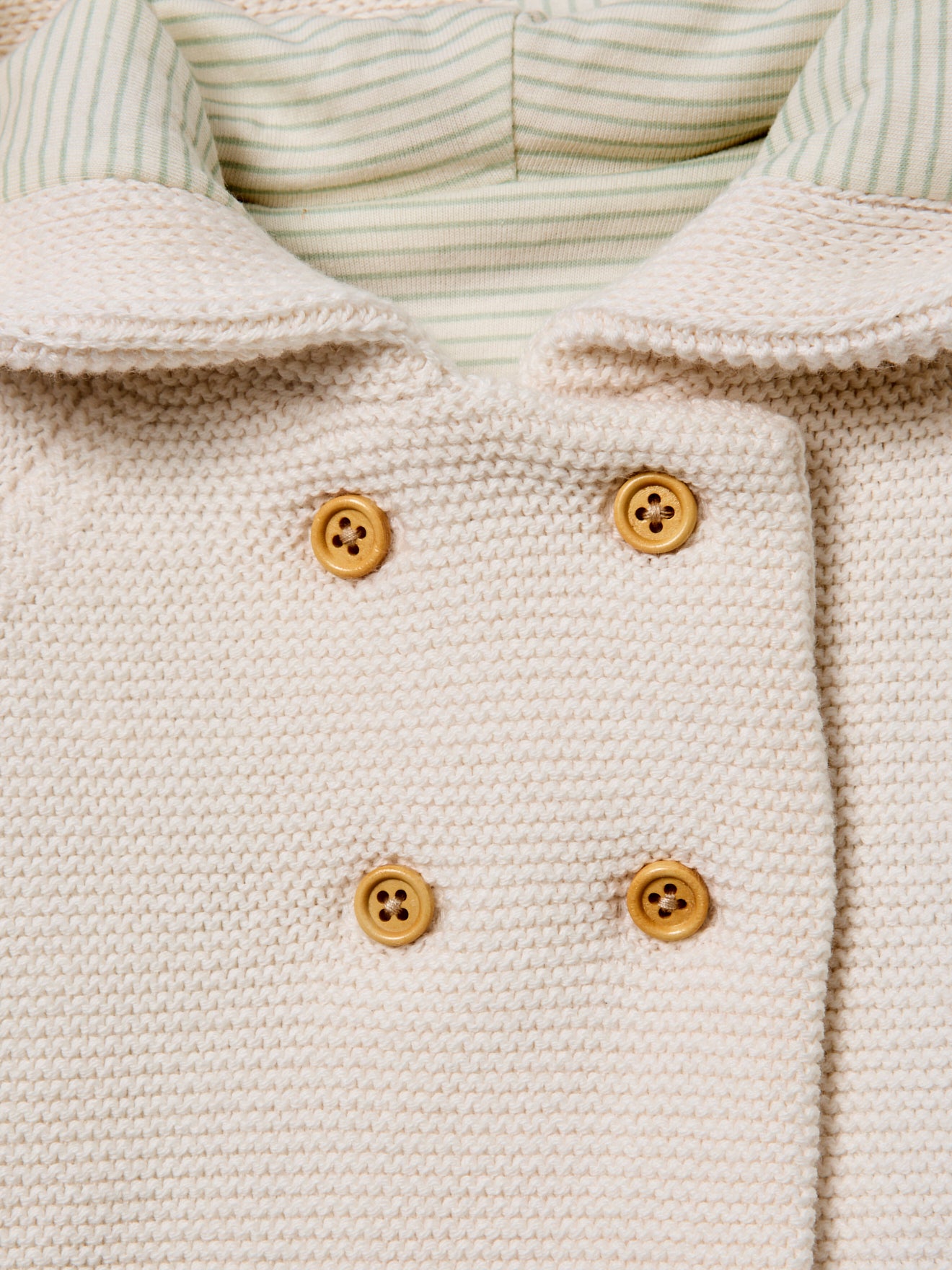 Gilet doublé bébé en coton et laine