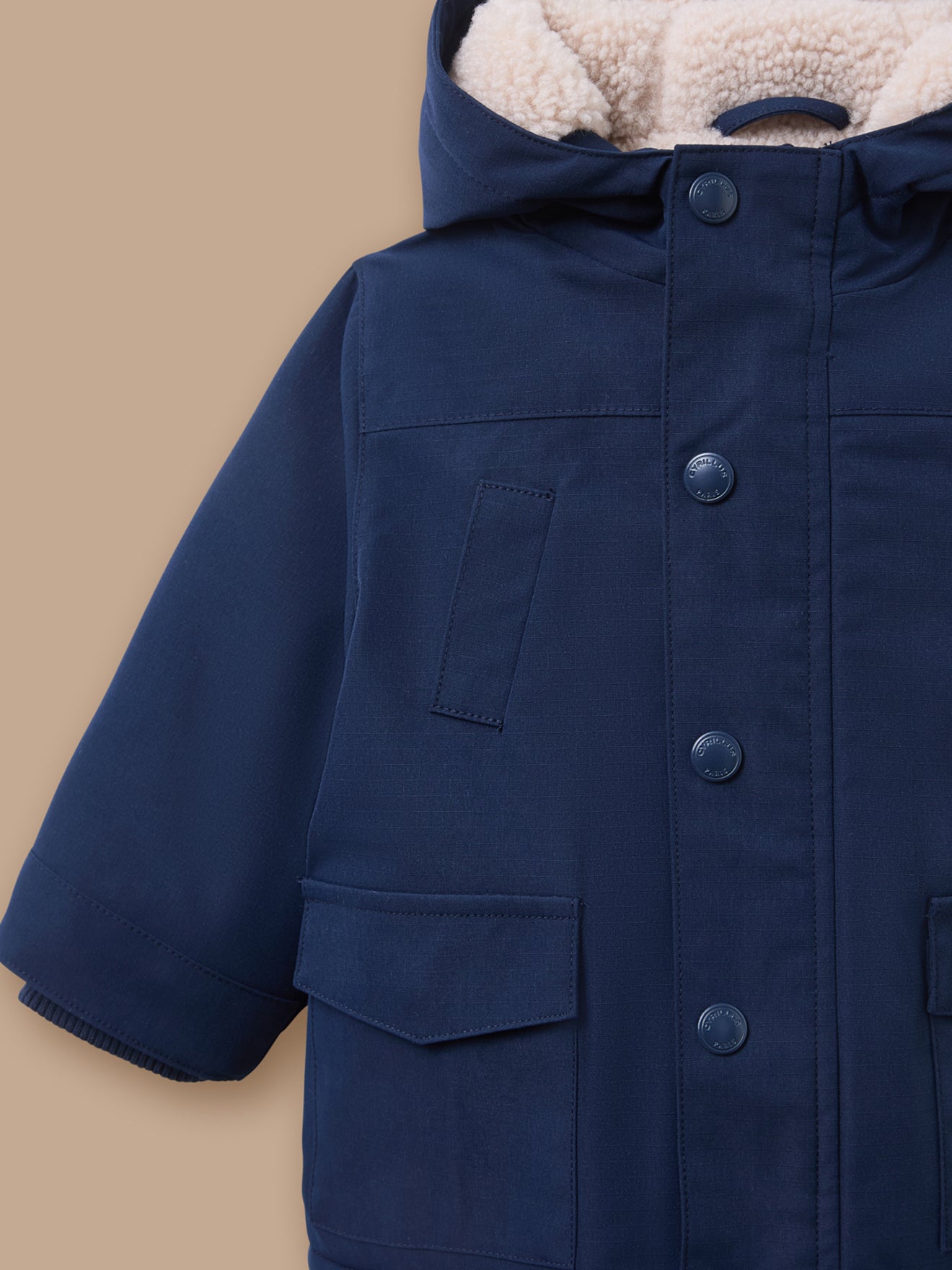 Gefütterte Sherpa-Parka für Babys