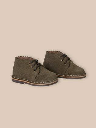 Bottines en cuir suédé bébé