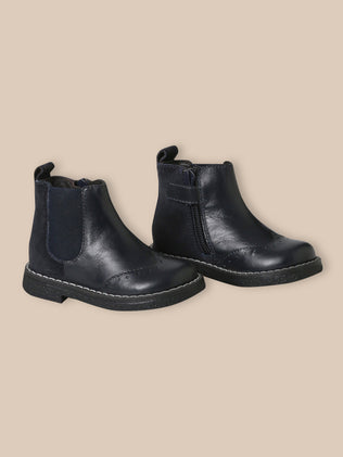 Boots Chelsea bébé en cuir