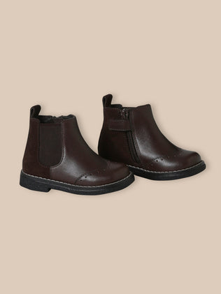Boots Chelsea bébé en cuir