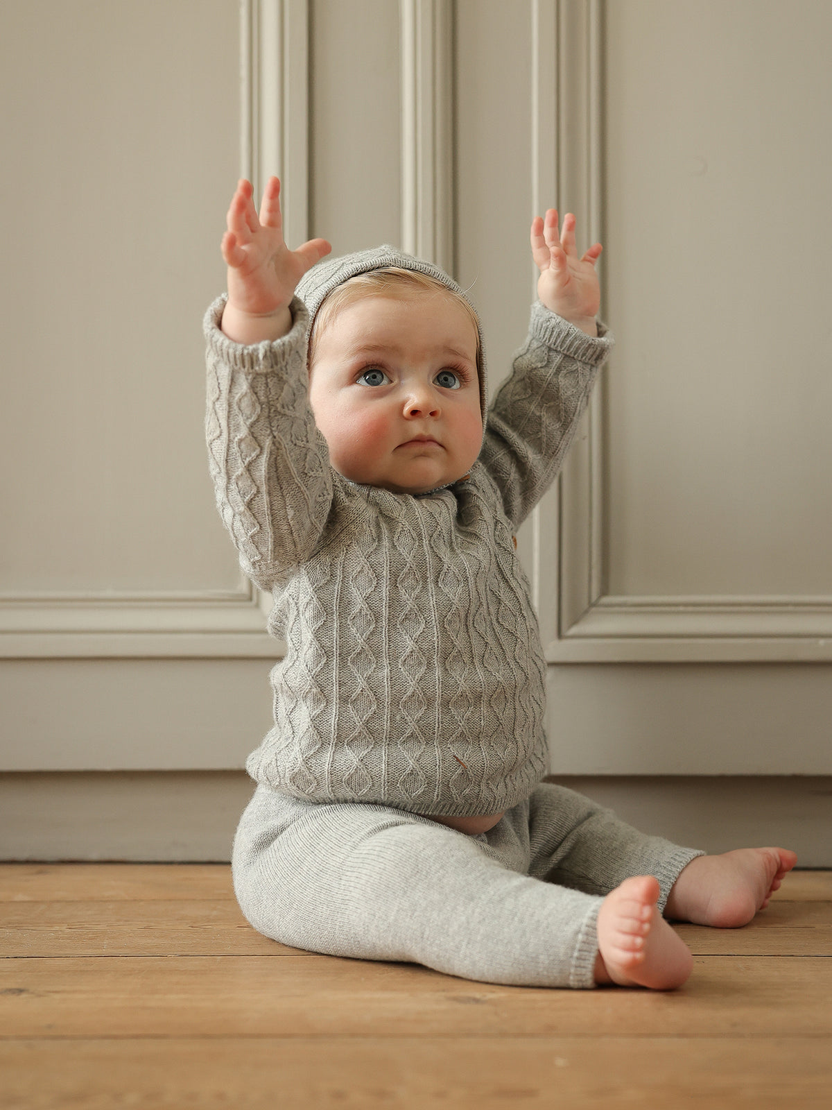 Ensemble en laine Bébé et son béguin