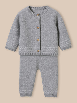 Ensemble jacquard bébé en laine