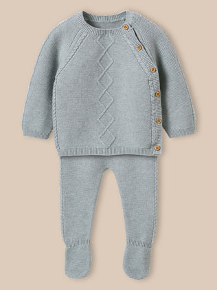 Ensemble naissance - Coton biologique et laine