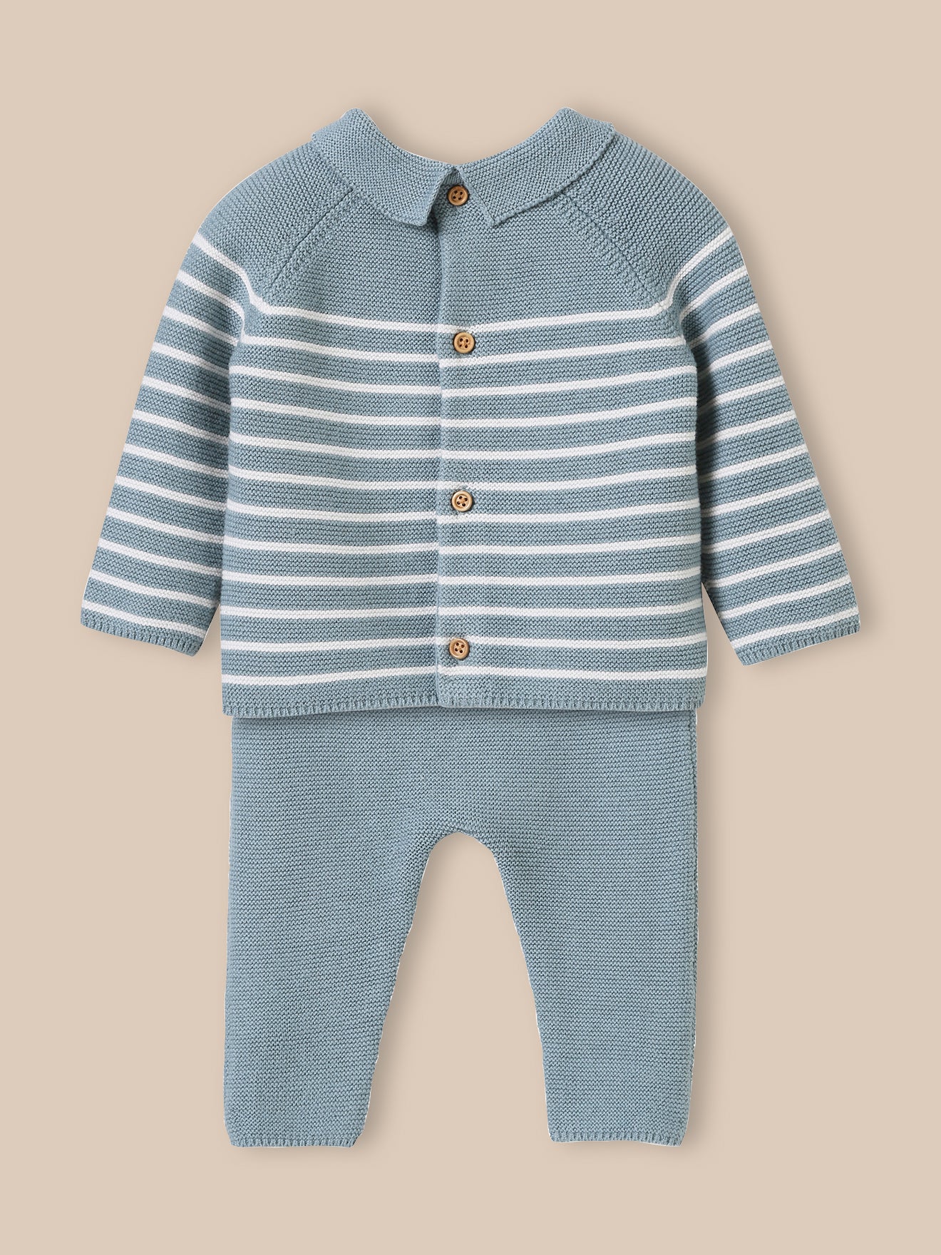 Ensemble en tricot rayé Bébé