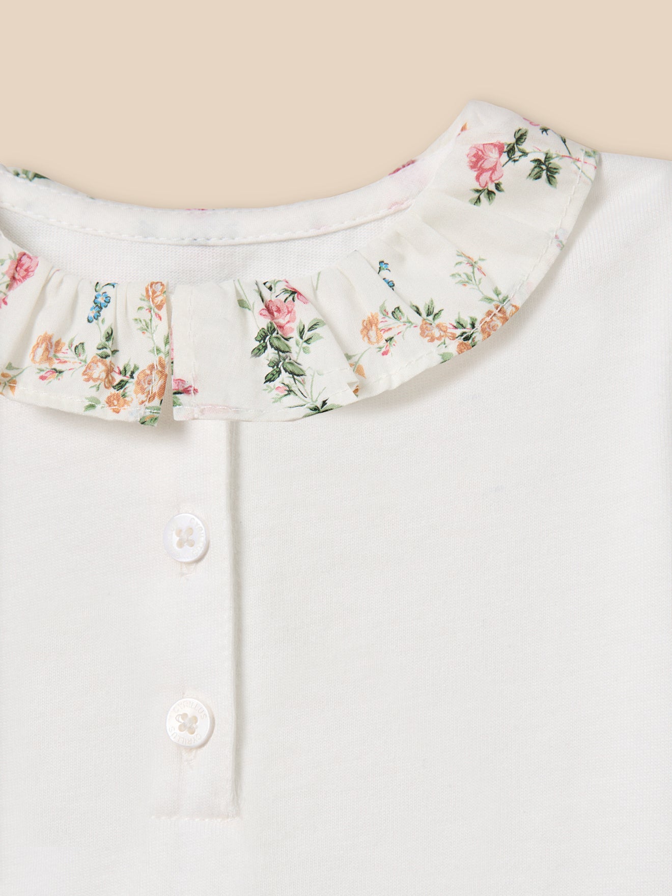 Ensemble T-shirt et bloomer en tissu liberty Bébé