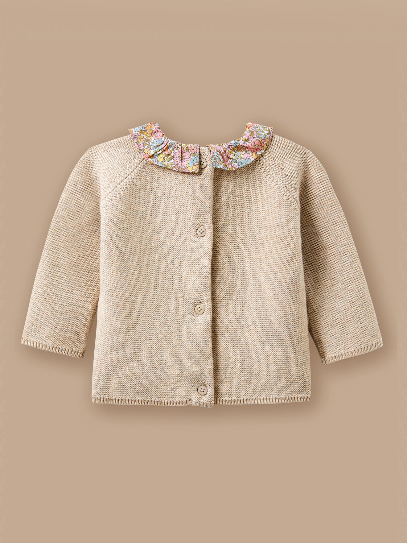 Strickset für Baby mit Liberty-Kragen