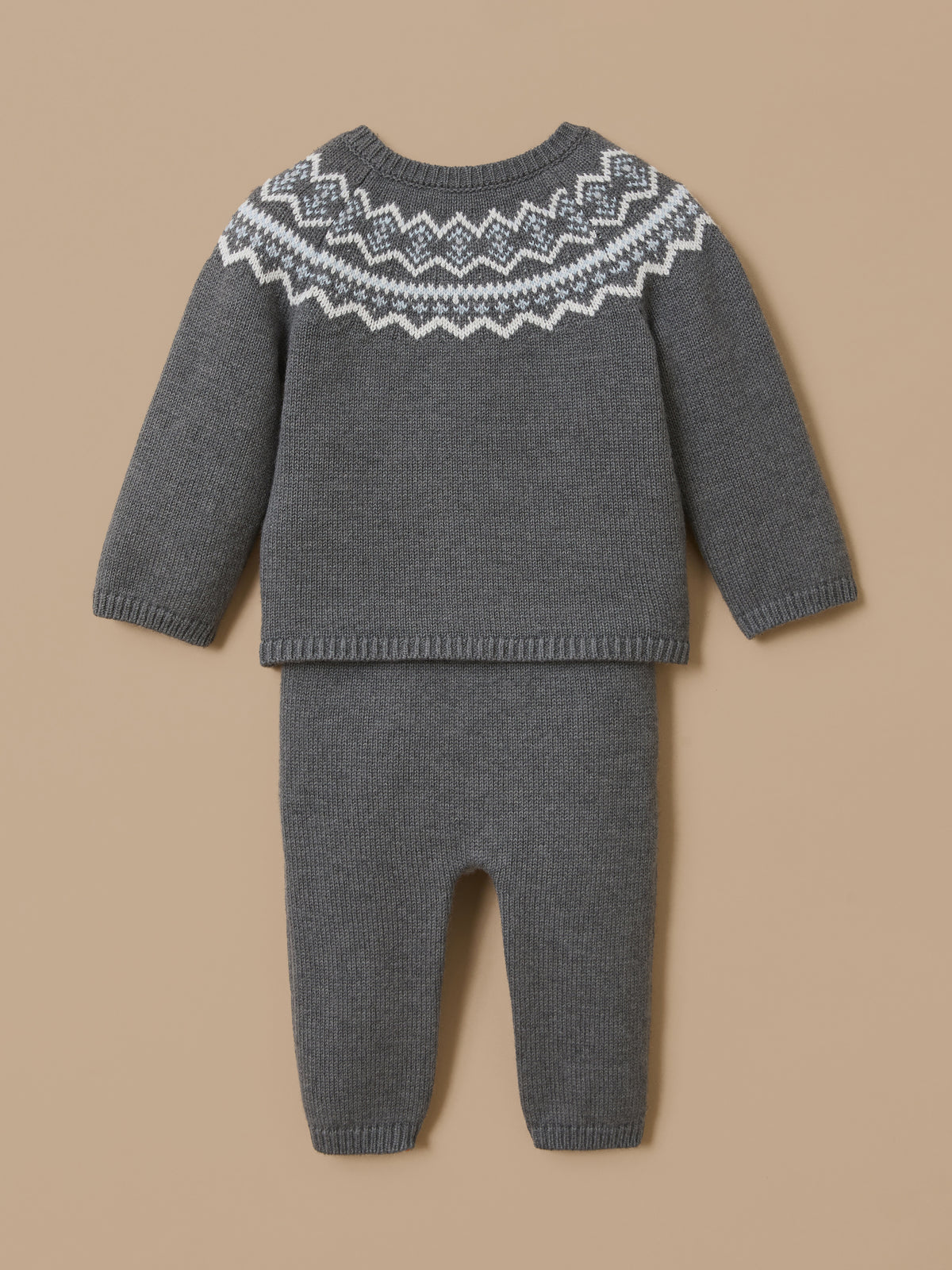 Baby-Set mit Jacquard-Muster