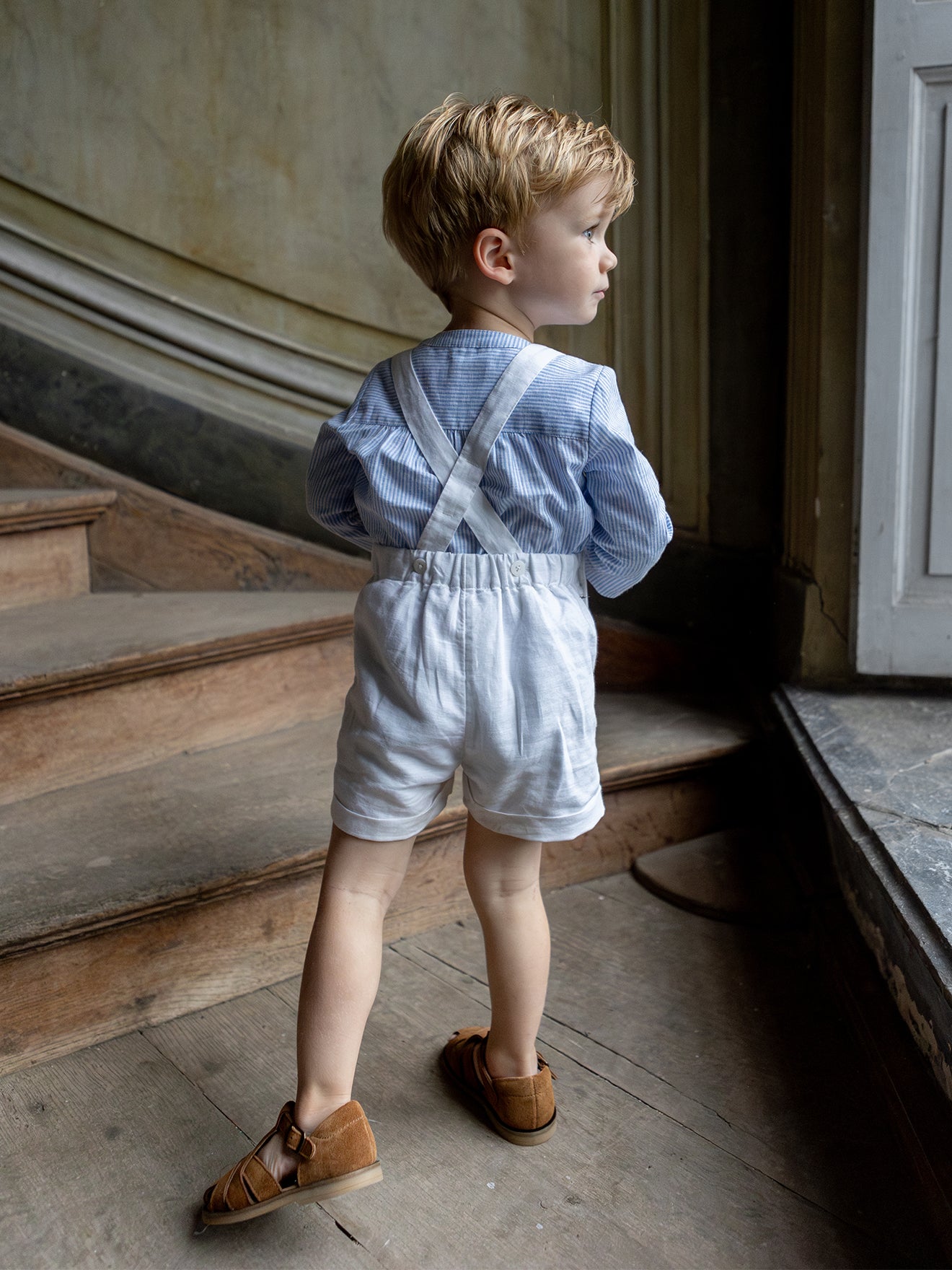 Bermuda à bretelles Bébé – Collection Fêtes et Mariages