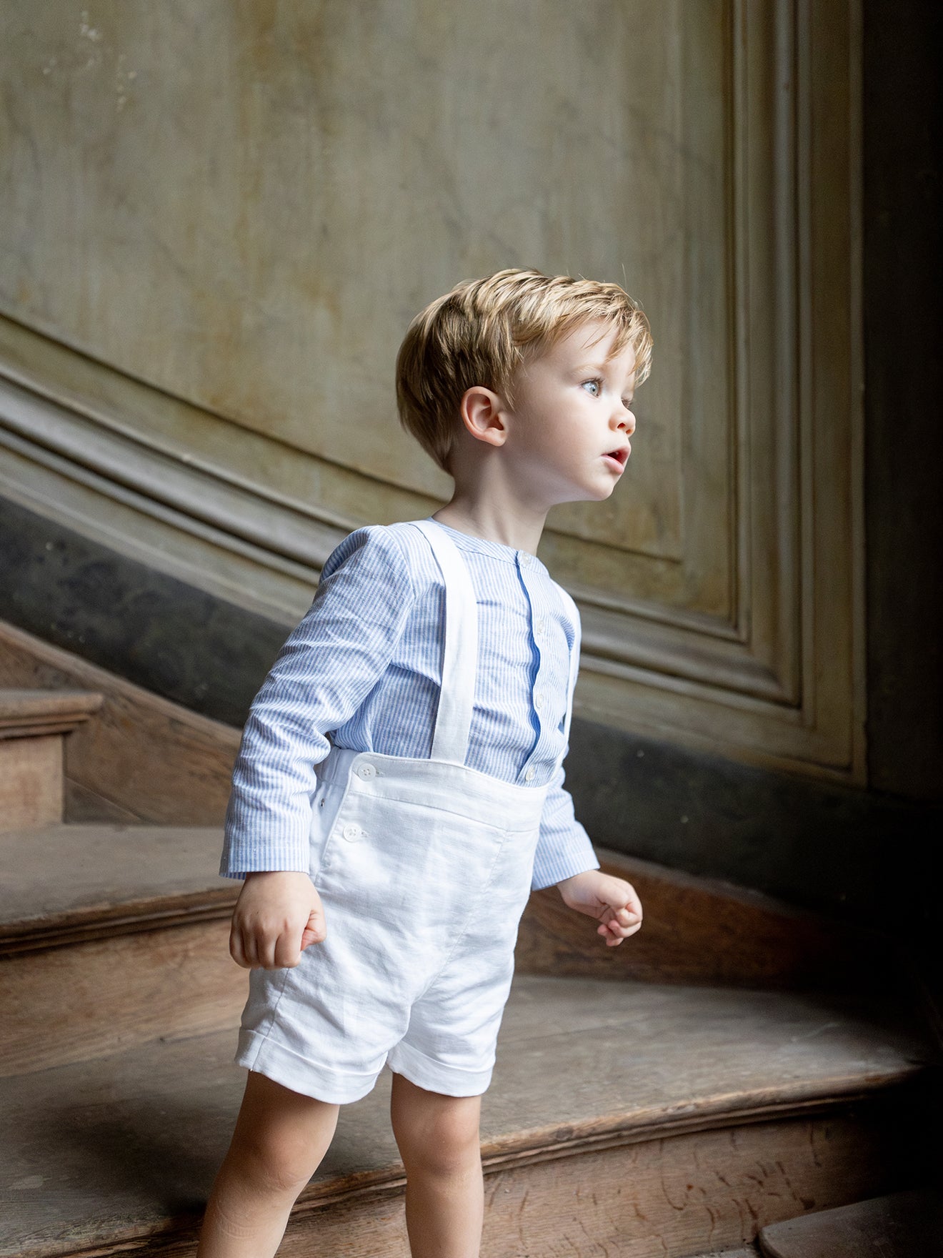 Bermuda à bretelles Bébé – Collection Fêtes et Mariages