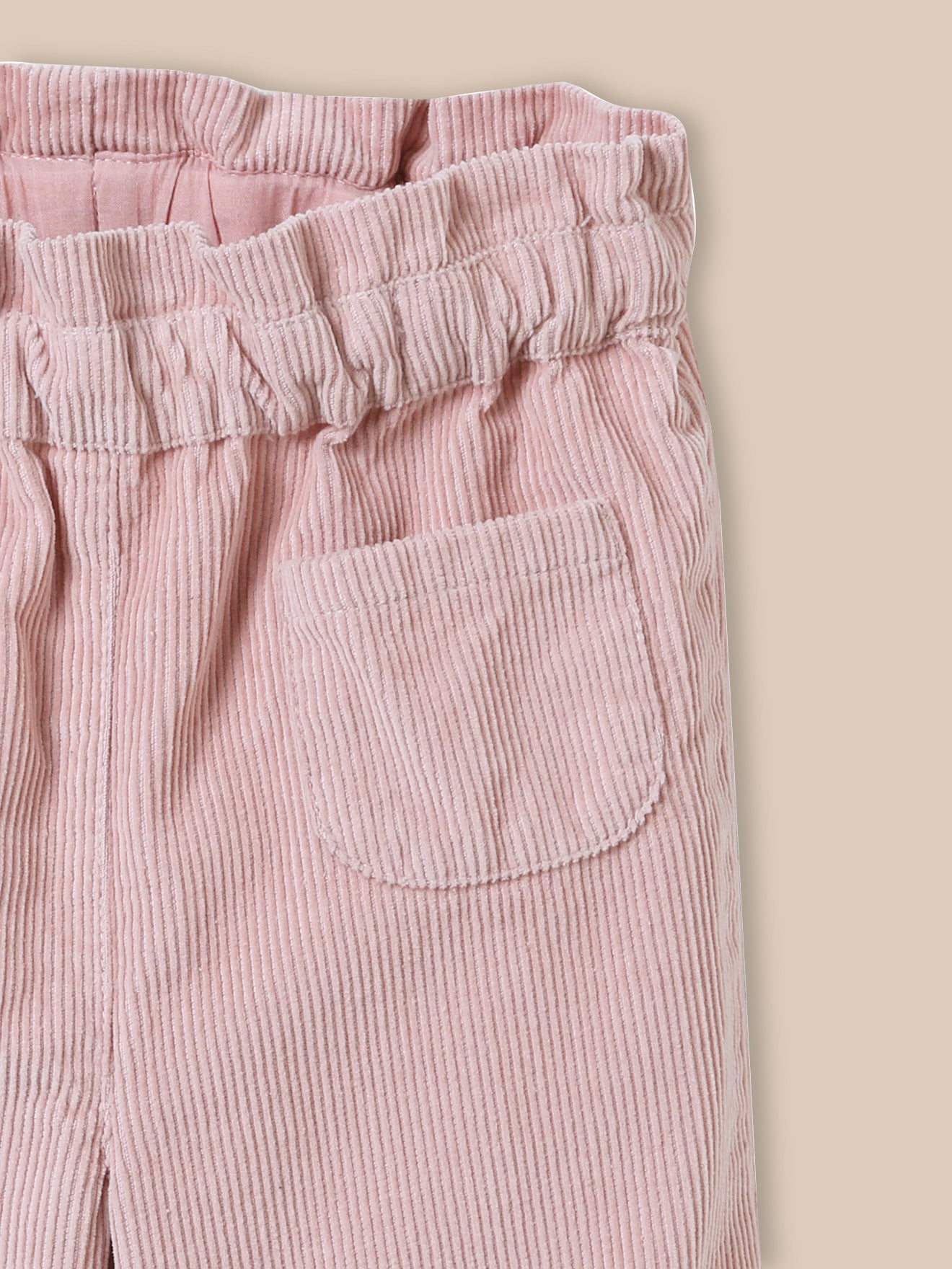 Pantalon paperbag Bébé en velours